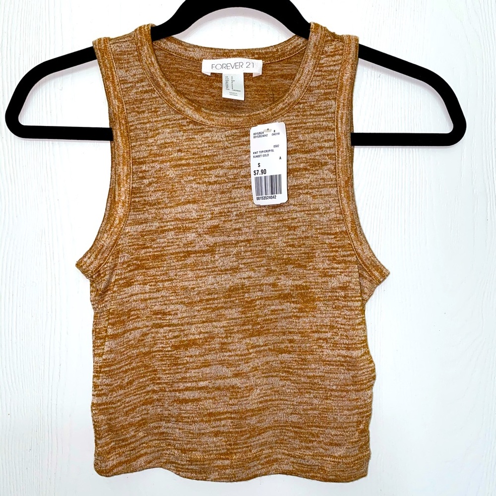 Forever 21 Sunset Gold Crop Top